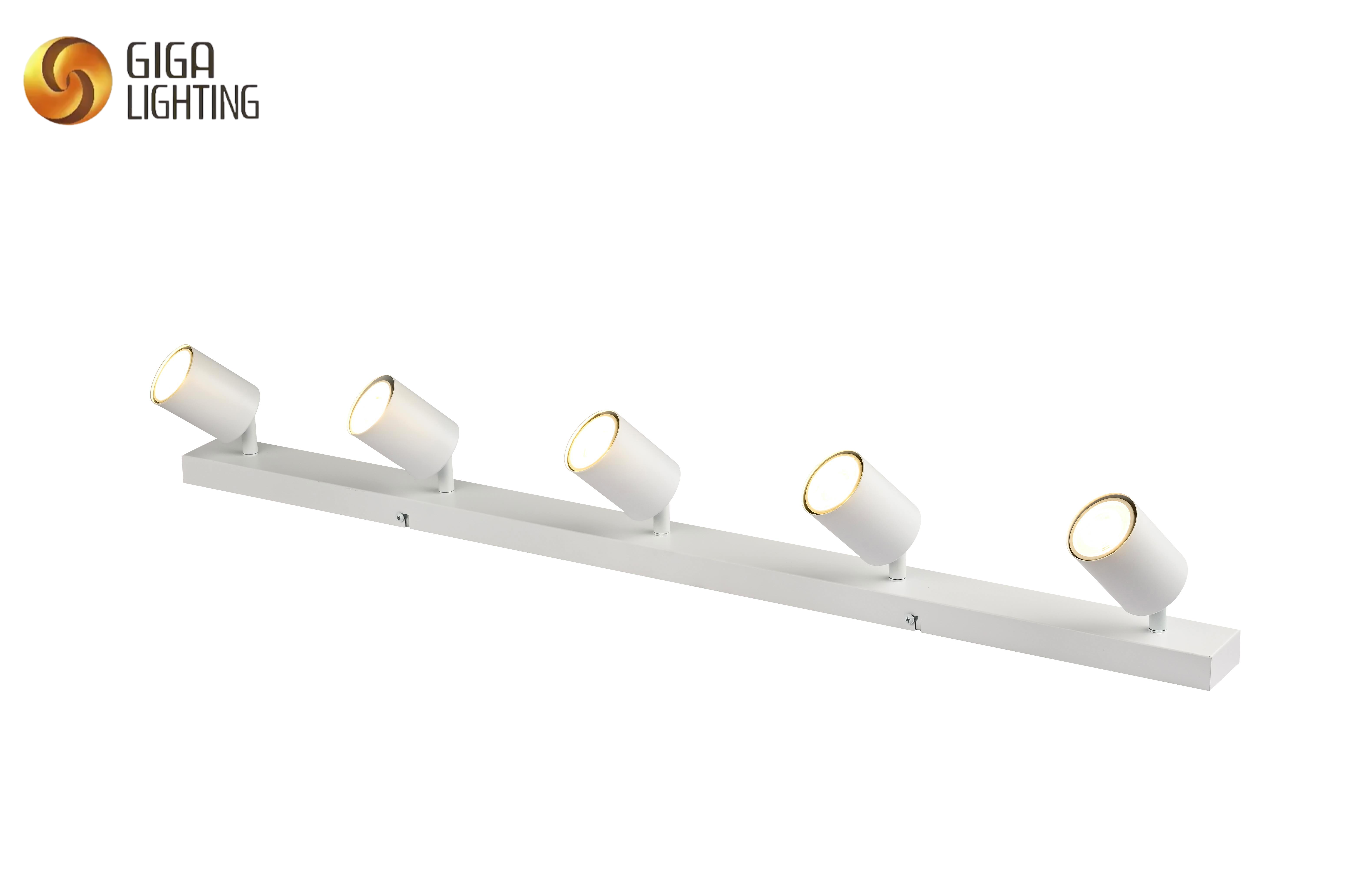 CE VDE 5 Way GU10 6W Потолочный светильник, точечный светильник Потолочный прожектор Поворотный светильник Основания для светильников Регулируемый угол дома Кухня Спальня Гостиная и выставочный зал, офис